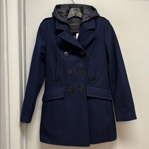 Marc New York Andrew Marc Syrina Double-Breasted Peacoat – Navy – Size 2 – NWT